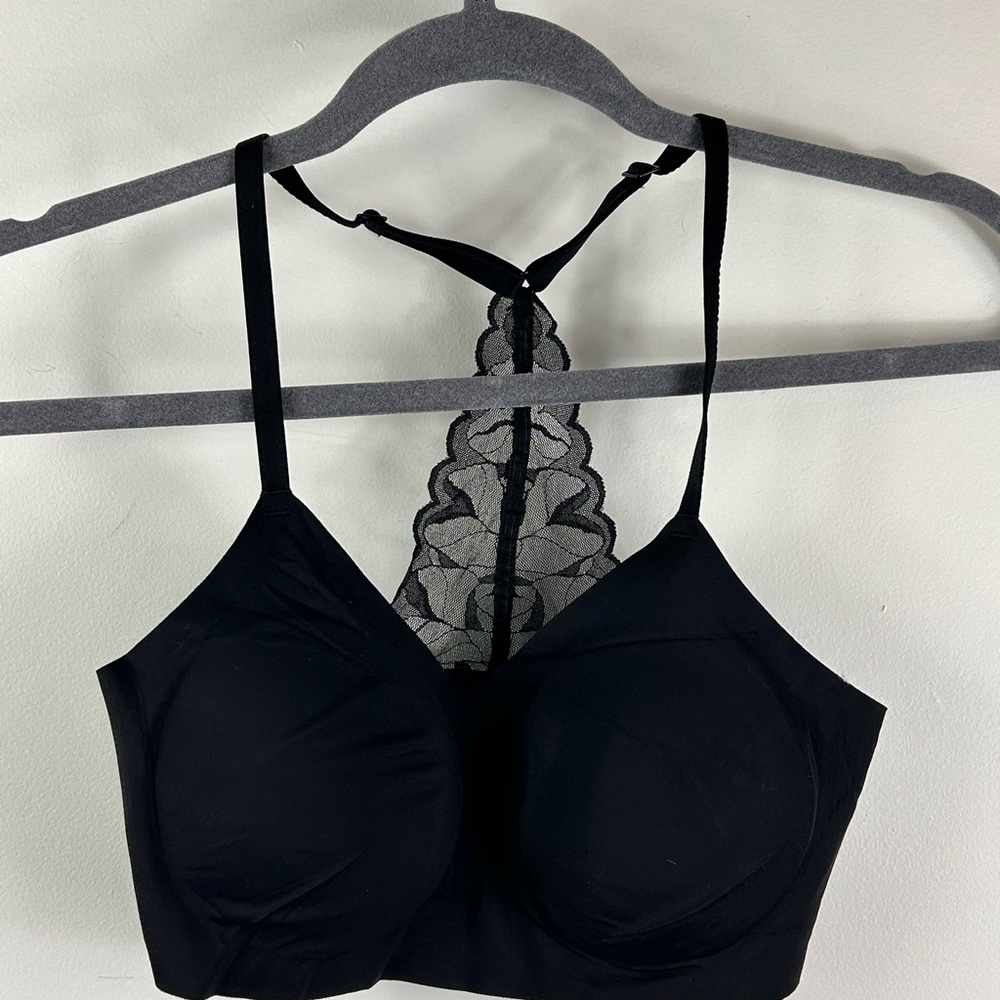 True&Co. new size small elegant Black Lace Bralette